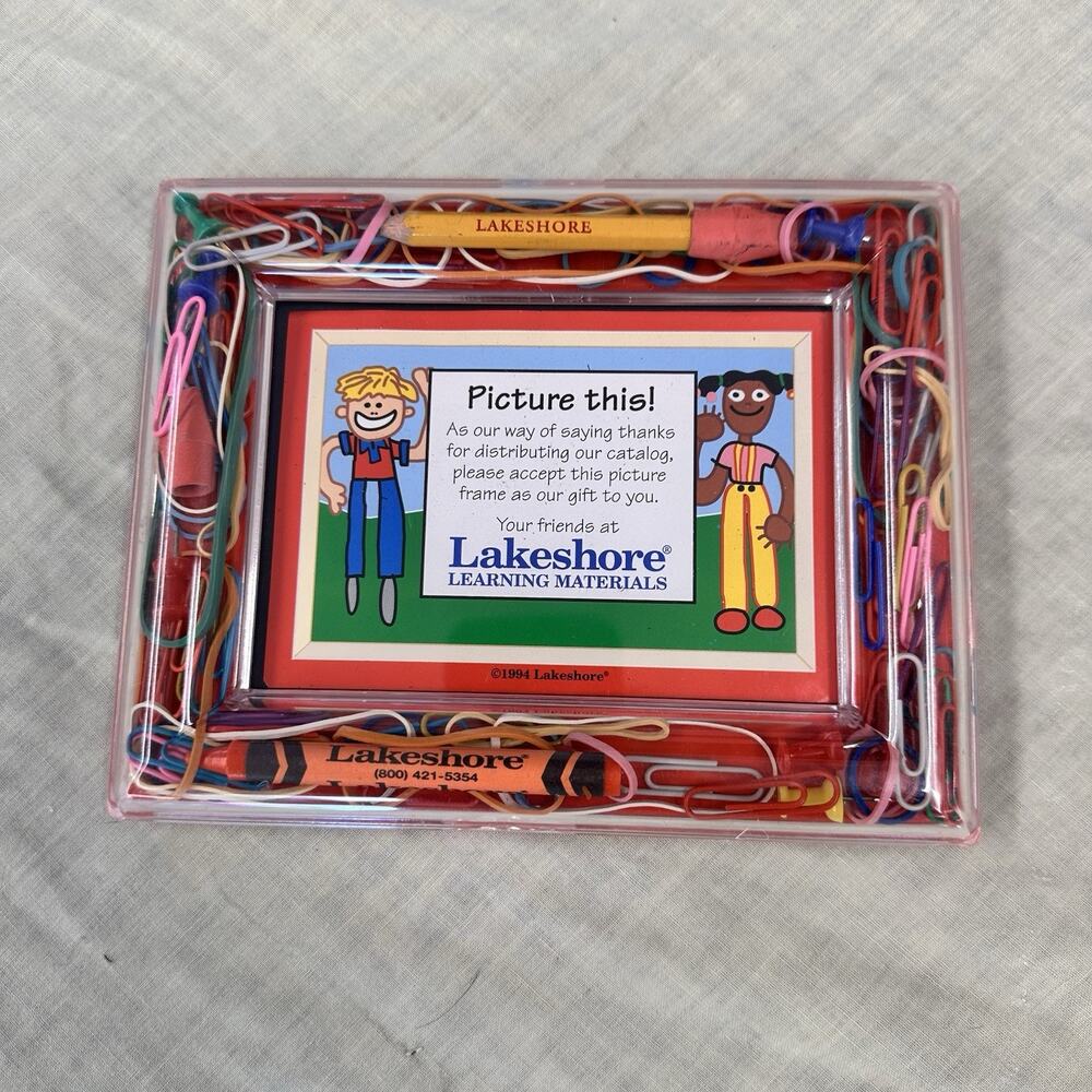LAKESHORE Learning 1994 Photo Frame 3 1/2 X 5 Push Pins Paperclips Teachers